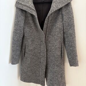 Women's Gray 100% Wool Coat